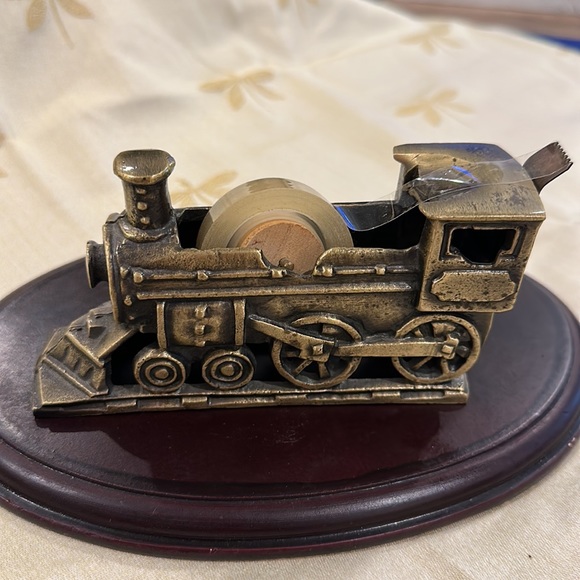 Vintage Other - Vintage MSR Collectible Train / Locomotive Weighted Metal Desktop Tape Dispenser